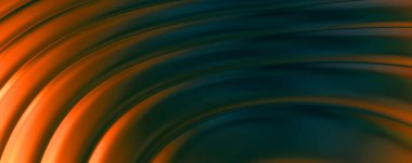 Soyut arkaplan. Renkli dalgalı yansıtıcı duvar kağıdı. Duvar kağıdı, afiş, arkaplan, kart, kitap kapağı veya web sitesi için grafiksel resimleme.