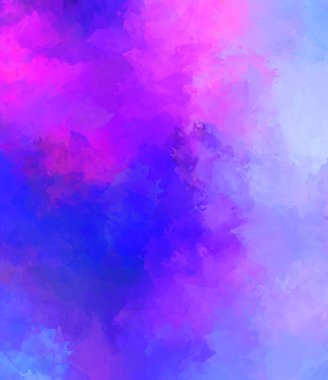 Renkli fırça darbelerinin 2D çizimi. Dekoratif desenli resim. canlı boya desenli arkaplan.