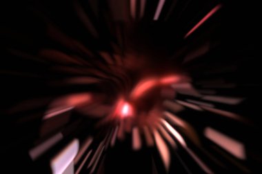 Işık parçacık izleri. Parlayan parçacıkları ve çizgileri olan ışık patlaması yıldızı. Güzel hareketli soyut ışın arkaplanı.