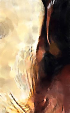 Modern sanat. Renkli çağdaş sanat eserleri. Renkli boya darbeleri. Soyut arkaplanda fırça darbeleri. fırça boyası.