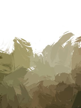 Taranmış Boyalı Soyut Arkaplan. Vahşi kaotik fırça darbeleri. Boya darbeleri. 2D İllüstrasyon. Fırça darbeli resim. 