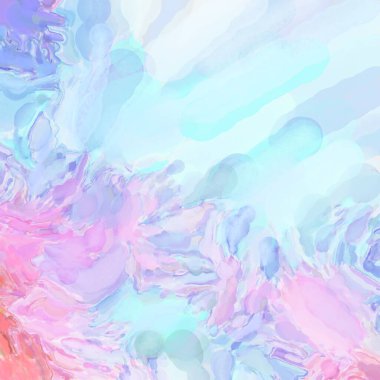 El yapımı sürreal soyut desenli suluboya. Modern sanatsal resim. 2D çizim. Arkaplan boyası karışımı. Yaratıcı duvar sanatı. Çağdaş sanat.