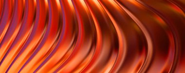 Soyut arkaplan. Renkli dalgalı yansıtıcı duvar kağıdı. Duvar kağıdı, afiş, arkaplan, kart, kitap kapağı veya web sitesi için grafiksel resimleme.