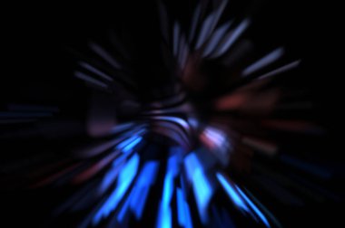 Işık parçacık izleri. Parlayan parçacıkları ve çizgileri olan ışık patlaması yıldızı. Güzel hareketli soyut ışın arkaplanı.