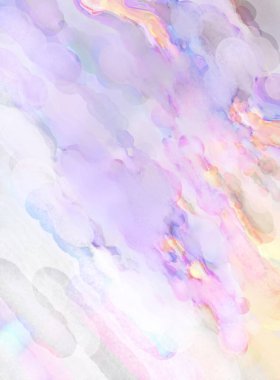 Çağdaş sanat. El yapımı resim. Modern sanat eserleri. Yüzeyde suluboya fırça darbeleriyle resim yapmak. 2D çizim. Sanatsal arkaplan resmi. Tablo üzerinde soyut resim. Renkli doku.