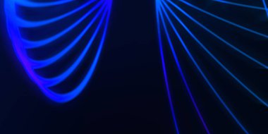 Işık dalgalarının neon renkli soyut tasarımı. Dijital arka plan ve neon ışığı parlama efekti. Parlak ışınlar duvar kağıdı.