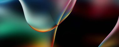 Soyut arkaplan. Değişken renk değişim dalgaları, dinamik hareketlerle. Işık dalgalarının neon renkli soyut tasarımı. Duvar kağıdı, afiş, arkaplan, kart, kitap illüstrasyonu, web sitesi.