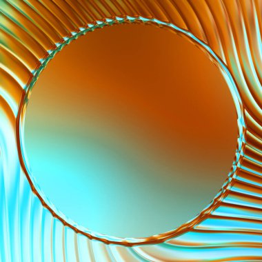 Soyut çerçeveli arkaplan. Renkli, canlı, dalgalı bir duvar kağıdı. Merkezi çerçeveli yaratıcı grafik 2d çizim. Dinamik şekilli modaya uygun sıvı örtüsü.