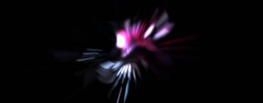 Işık parçacık izleri. Parlayan parçacıkları ve çizgileri olan ışık patlaması yıldızı. Güzel hareketli soyut ışın arkaplanı.