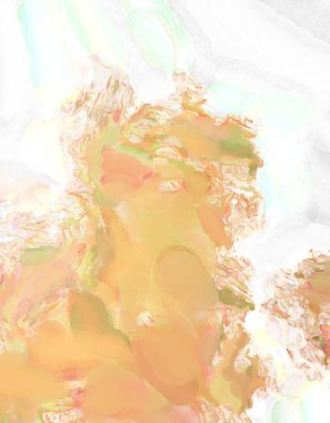 Alkol mürekkebini andıran rahatlatıcı fırça darbelerinin modern resmi. Poster, duvar sanatı, afiş, kart, kitap kapağı veya ambalaj için pastel renkli suluboya resim.