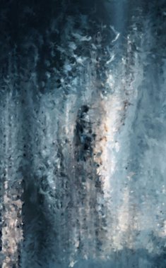 Modern sanat. Renkli çağdaş sanat eserleri. Renkli boya darbeleri. Soyut arkaplanda fırça darbeleri. Fırça boyası. Eşsiz duvar sanatı.