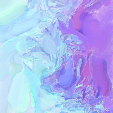 El yapımı sürreal soyut desenli suluboya. Modern sanatsal resim. 2D çizim. Arkaplan boyası karışımı. Yaratıcı duvar sanatı. Çağdaş sanat.