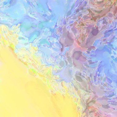 El yapımı sürreal soyut desenli suluboya. Modern sanatsal resim. 2D çizim. Arkaplan boyası karışımı. Yaratıcı duvar sanatı. Çağdaş sanat.