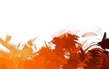 Taranmış Boyalı Soyut Arkaplan. Vahşi kaotik fırça darbeleri. Boya darbeleri. 2D İllüstrasyon. Fırça darbeli resim. 
