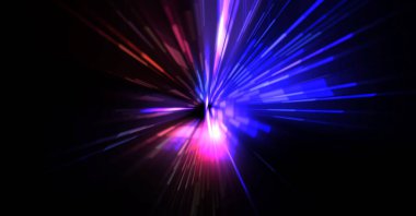 Fütürist mercek patlaması. Parlayan parçacıkları ve çizgileri olan ışık patlaması yıldızı. Güzel soyut ışın arkaplanı.