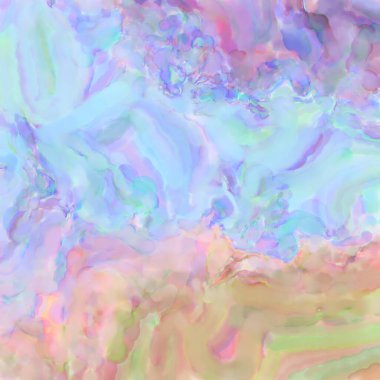 El yapımı sürreal soyut desenli suluboya. Modern sanatsal resim. 2D çizim. Arkaplan boyası karışımı. Yaratıcı duvar sanatı. Çağdaş sanat.