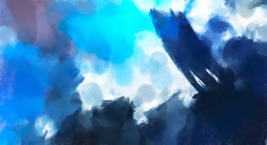 El yapımı sürreal soyut desenli suluboya. Modern sanatsal resim. 2D çizim. Arkaplan boyası karışımı. Yaratıcı duvar sanatı. Çağdaş sanat