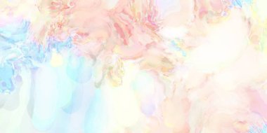 Pastel renklerde suluboya resim. Poster, duvar sanatı, afiş, kart, kitap kapağı ya da ambalaj için rahatlatıcı kompozisyonun yumuşak renkli çizimi. Modern fırça darbeleri resim.