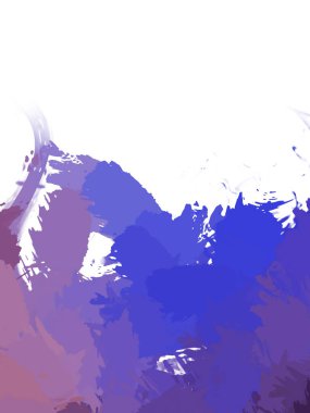 Taranmış Boyalı Soyut Arkaplan. Vahşi kaotik fırça darbeleri. Boya darbeleri. 2D İllüstrasyon. Fırça darbeli resim. 