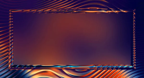 Abstrakter Gerahmter Hintergrund Bunte Lebendige Wellenförmige Design Tapete Kreative Grafische — Stockfoto