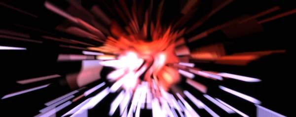 Lette Partikelspor Lyseksplosionsstjerne Med Glødende Partikler Linjer Smukke Bevægelige Abstrakte - Stock-foto