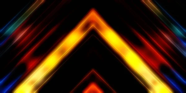 Abstract Stralende Geometrische Lichten Achtergrond Fractale Symmetrische Grafische Illustratie Intersecterende — Stockfoto