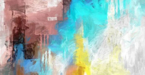 Pinceladas Ásperas Sobre Fondo Abstracto Pinceles Pintura Color Arte Mural — Foto de Stock