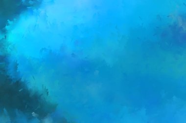 Renkli fırça darbelerinin 2D çizimi. Dekoratif desenli resim. canlı boya desenli arkaplan.