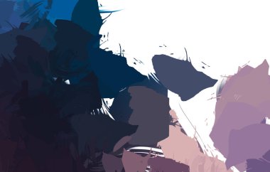 Duvar sanatı Eşsiz ve yaratıcı illüstrasyon. Fırça darbesi ile boyanmış. Renkli fırça darbelerinin soyut arkaplanı. Fırçalanmış canlı duvar kâğıdı. Boyalı sanatsal yaratım.