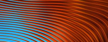 Soyut arkaplan. Renkli dalgalı yansıtıcı duvar kağıdı. Duvar kağıdı, afiş, arkaplan, kart, kitap kapağı veya web sitesi için grafiksel resimleme.