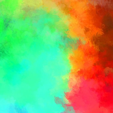 Duvar sanatı Eşsiz ve yaratıcı illüstrasyon. Fırça darbesi ile boyanmış. Renkli fırça darbelerinin soyut arkaplanı. Fırçalanmış canlı duvar kâğıdı. Boyalı sanatsal yaratım.