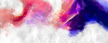 Soyut arkaplanda pürüzlü fırça darbeleri. Fırça boyası. Renkli boya darbeleri. Eşsiz duvar sanatı. Tuvaldeki modern sanat. Renkli çağdaş sanat eserleri. 