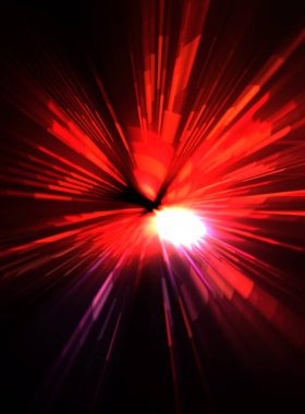 Fütürist mercek patlaması. Parlayan parçacıkları ve çizgileri olan ışık patlaması yıldızı. Güzel soyut ışın arkaplanı.