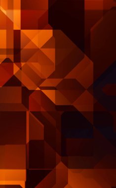 Renkli ve canlı geometrik şekiller katmanları var. Bir teknoloji planının dijital illüstrasyonu. Gelecekçi tasarım şablonu.