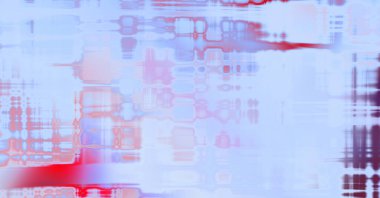 Soyut arkaplan. Yaşlanmış grunge dokusunda geometrik elementler. Farklı renk desenli grafiksel illüstrasyon.