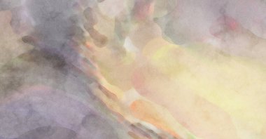 Yumuşak suluboya duvar kağıdı. Hafifçe fırçalanmış renkleri olan sanatsal bir resim. Pastel renkler arkaplana dokunmuş. Soyut duvar sanatı..