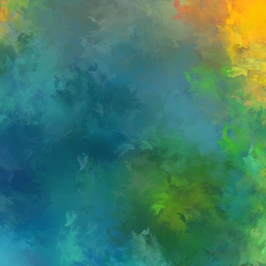 Duvar sanatı Eşsiz ve yaratıcı illüstrasyon. Fırça darbesi ile boyanmış. Renkli fırça darbelerinin soyut arkaplanı. Fırçalanmış canlı duvar kâğıdı. Boyalı sanatsal yaratım.