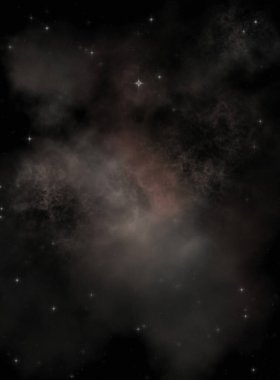 Galaksi uzayındaki yıldız alanı renkli nebula ile. Uzayın derinliklerinin bilim kurgu geçmişi. Ruhsal duvar kağıdı.
