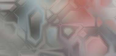 Renkli ve canlı geometrik şekiller katmanları var. Bir teknoloji planının dijital illüstrasyonu. Gelecekçi tasarım şablonu.