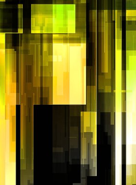 Renkli ve canlı geometrik şekiller katmanları var. Bir teknoloji planının dijital illüstrasyonu. Gelecekçi tasarım şablonu.