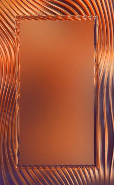 Soyut çerçeveli arkaplan. Renkli, canlı, dalgalı bir duvar kağıdı. Merkezi çerçeveli yaratıcı grafik 2d çizim. Dinamik şekilli modaya uygun sıvı örtüsü.