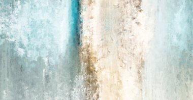 Modern sanat. Renkli çağdaş sanat eserleri. Renkli boya darbeleri. Soyut arkaplanda fırça darbeleri. Fırça boyası. Eşsiz duvar sanatı.