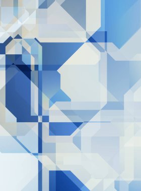 Renkli ve canlı geometrik şekiller katmanları var. Bir teknoloji planının dijital illüstrasyonu. Gelecekçi tasarım şablonu.