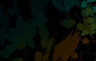 Vahşi fırça darbeleriyle yaratıcı soyut resim. Artistik fırça darbeleriyle donatılmış. Renkli ve canlı bir tasvir. Boyalı sanat.