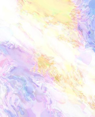 Yumuşak suluboya duvar kağıdı. Hafifçe fırçalanmış renkleri olan sanatsal bir resim. Pastel renkler arkaplana dokunmuş. Soyut duvar sanatı..