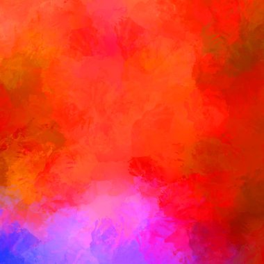 Canlı fırça darbeleriyle boyanmış. Renkli desenli resim. Fırçalanmış duvar kağıdını boya.