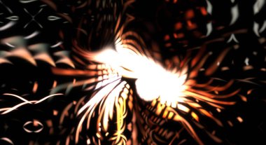 Işık parçacık izleri. Parlayan parçacıkları ve çizgileri olan ışık patlaması yıldızı. Güzel hareketli soyut ışın arkaplanı.