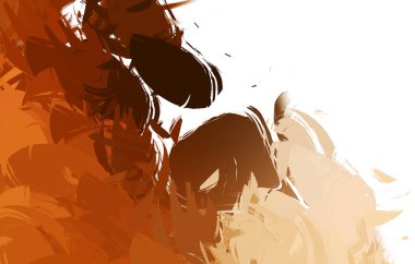 Duvar sanatı Eşsiz ve yaratıcı illüstrasyon. Fırça darbesi ile boyanmış. Renkli fırça darbelerinin soyut arkaplanı. Fırçalanmış canlı duvar kâğıdı. Boyalı sanatsal yaratım.