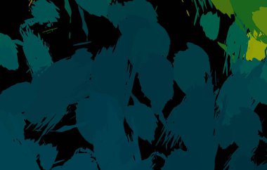 Vahşi fırça darbeleriyle yaratıcı soyut resim. Artistik fırça darbeleriyle donatılmış. Renkli ve canlı bir tasvir. Boyalı sanat.