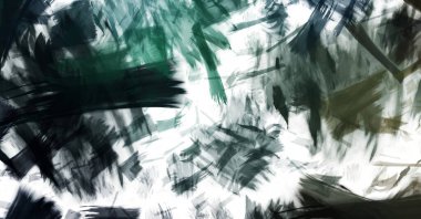 Sanatsal soyut arkaplan. Doku boyalı duvar kağıdı. Boya darbeleriyle yaratıcı bir illüstrasyon. Fırça desenli resim.